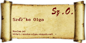 Szőke Olga névjegykártya
